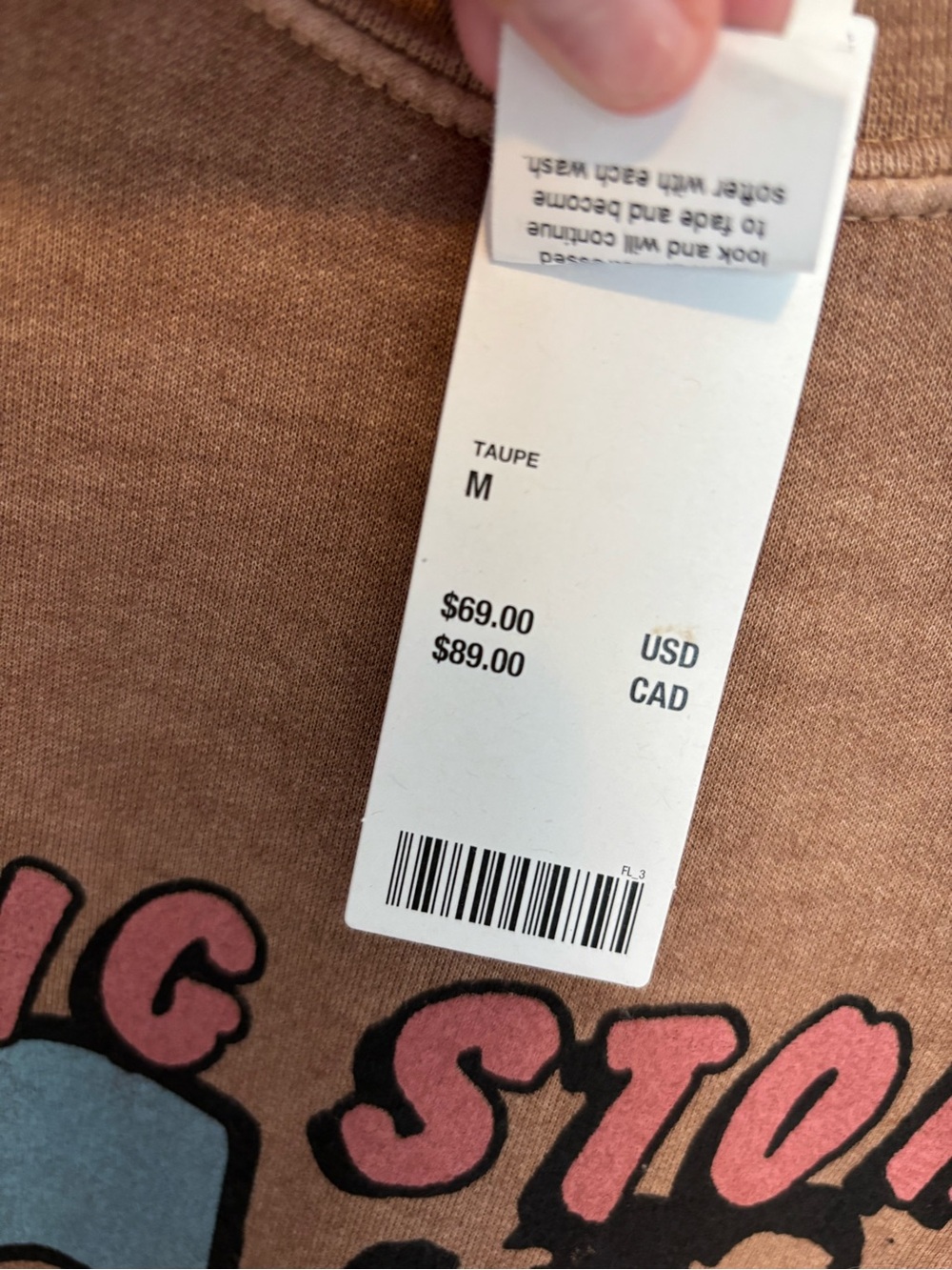 Urban Outfitters Rolling Stones Houston Texas ‘78 Retro Pullover NWT - Picture 6 of 6